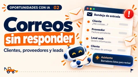 Miniatura del video 02: una bandeja con mensajes de clientes, proveedores y leads, y borradores listos para revisar